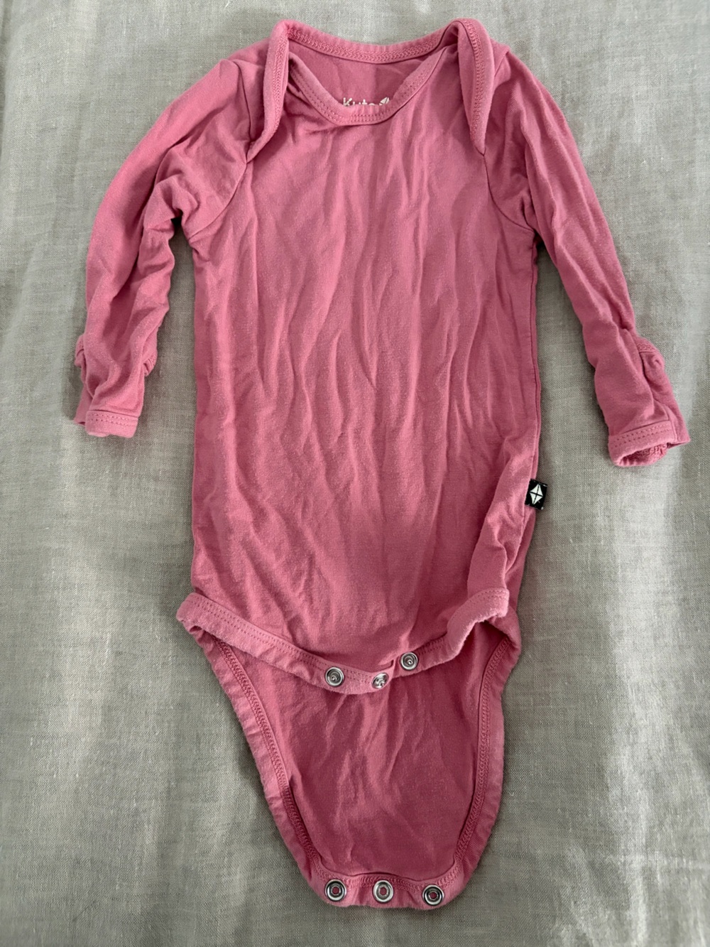 Kyte BABY Dusty Rose Long Sleeve Onesie